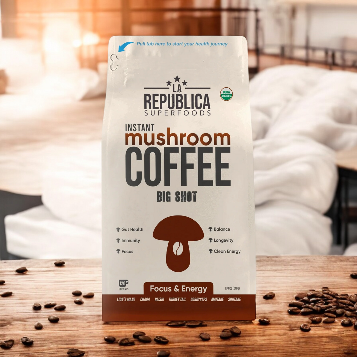 Instant 7 Mushroom Coffee BIG SHOT - La Republica