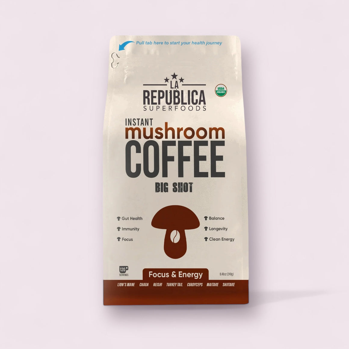 Instant 7 Mushroom Coffee BIG SHOT - La Republica