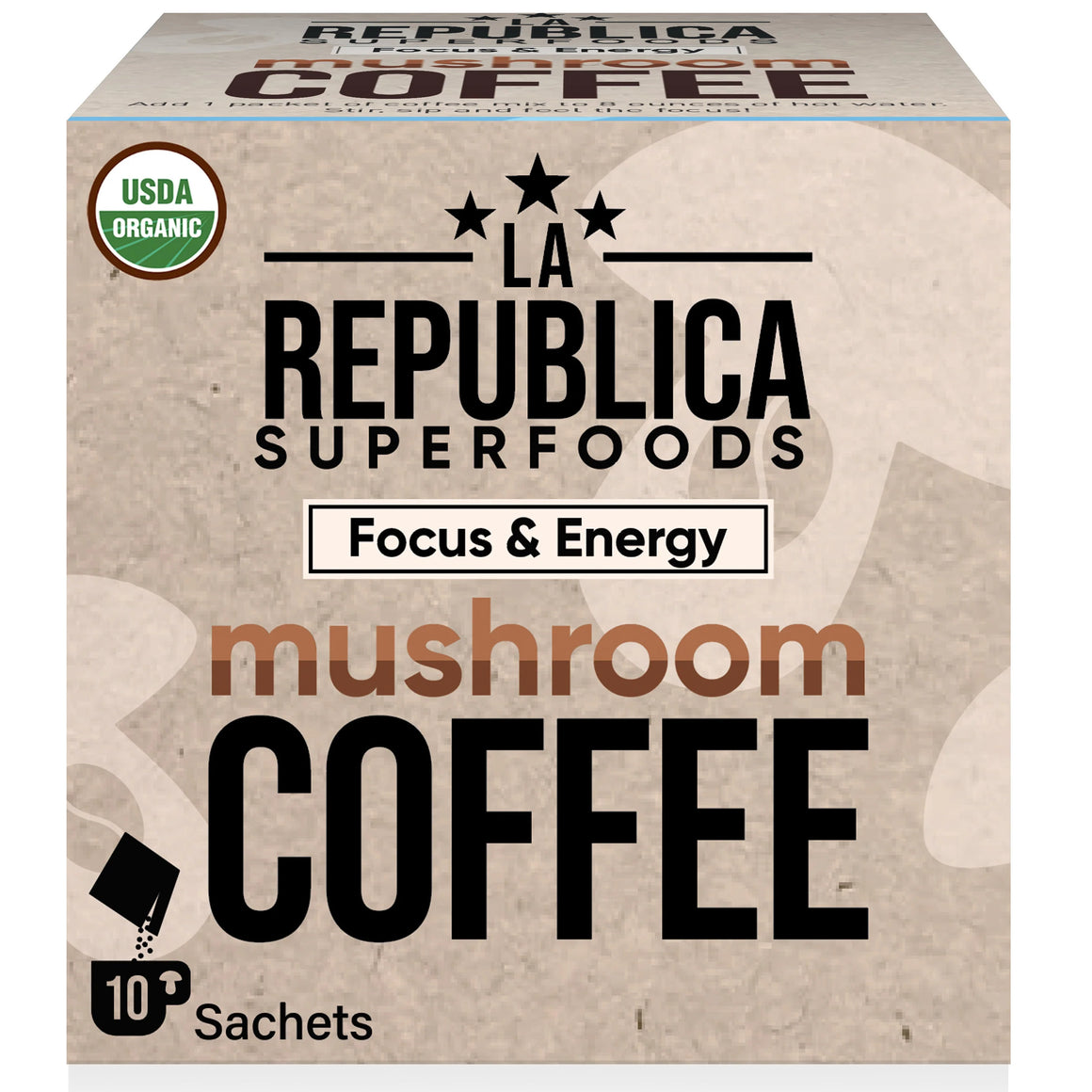 Instant 7 Mushroom Coffee Single Serving (10 pack) - La Republica