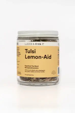Tulsi Lemon-Aid – Organic Superfood Tea Blend (226.8g) | Lake & Oak-Live in the Light Naturally Ltd