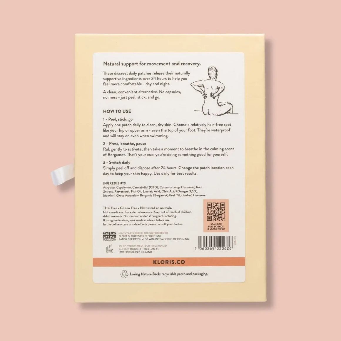 KLORIS Muscle & Joint CBD Patches – Turmeric & Omega Support