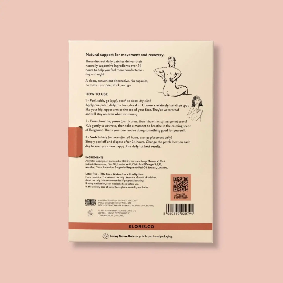 KLORIS Muscle & Joint CBD Patches – Turmeric & Omega Support