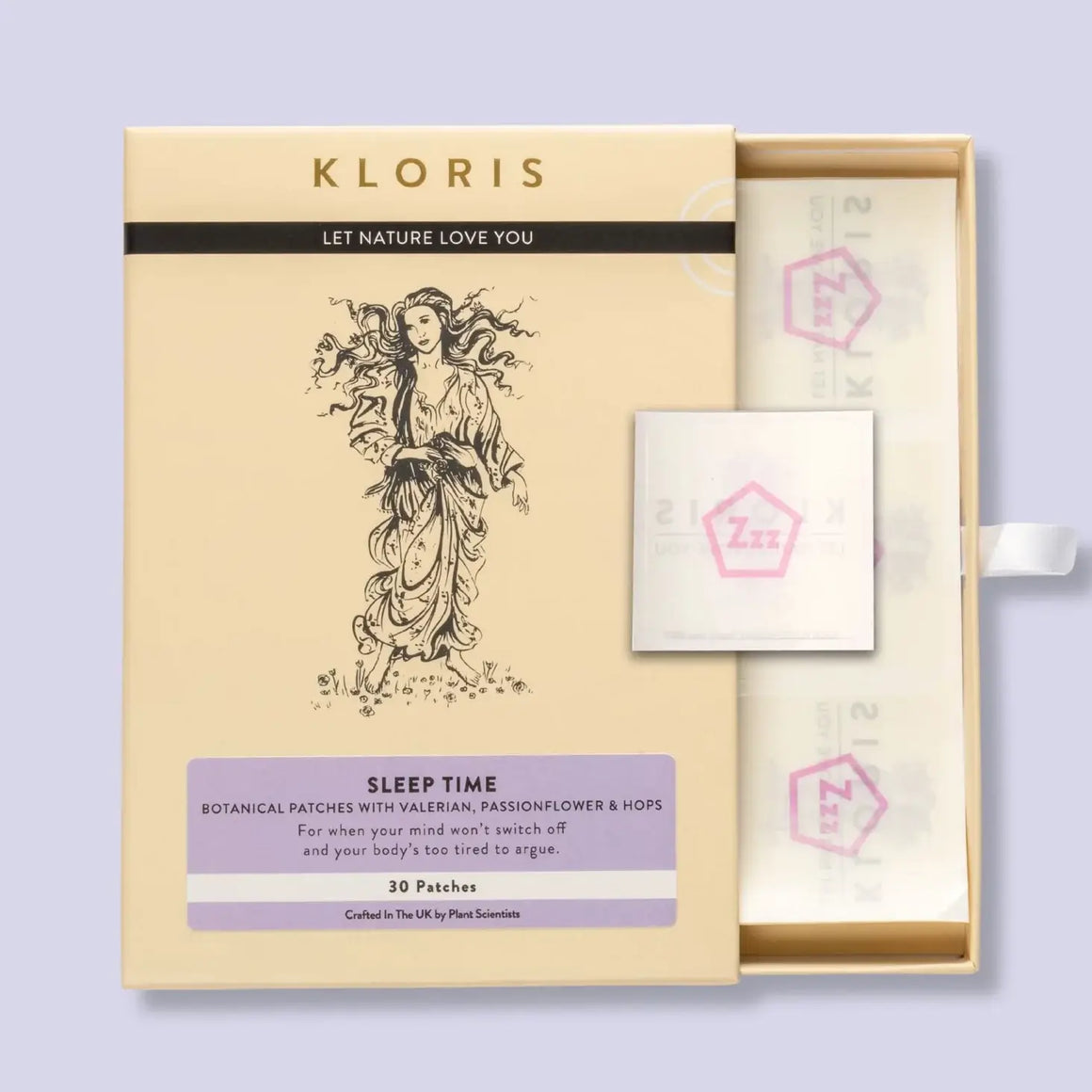 KLORIS Natural Sleep Patches – CBD, CBG, Valerian & Lavender