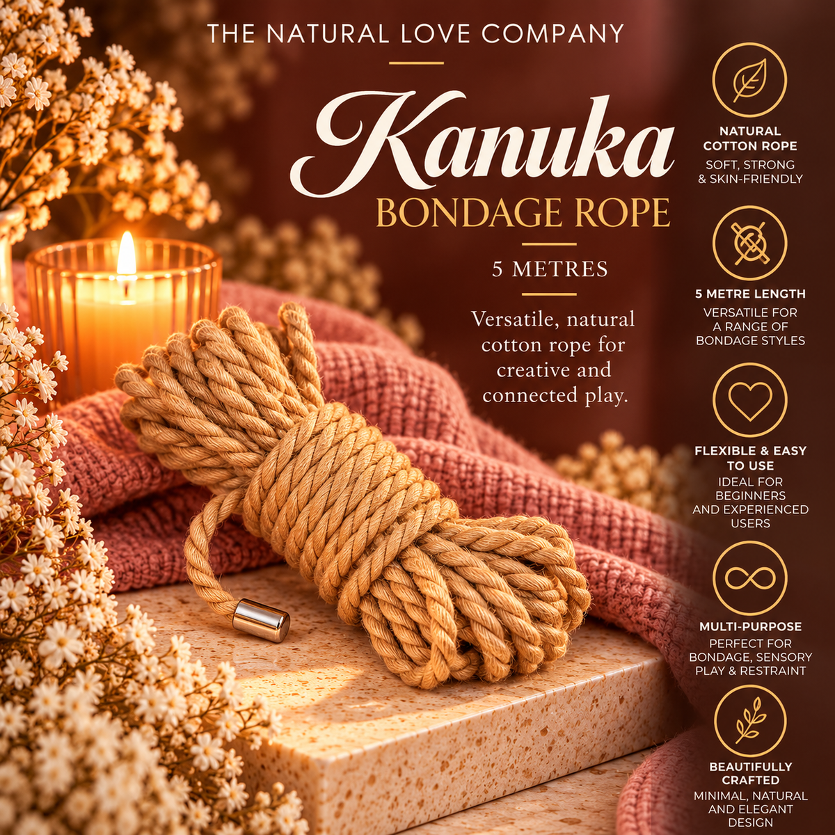 Kanuka | Bondage Rope | 5 Meter Versatile Play Rope