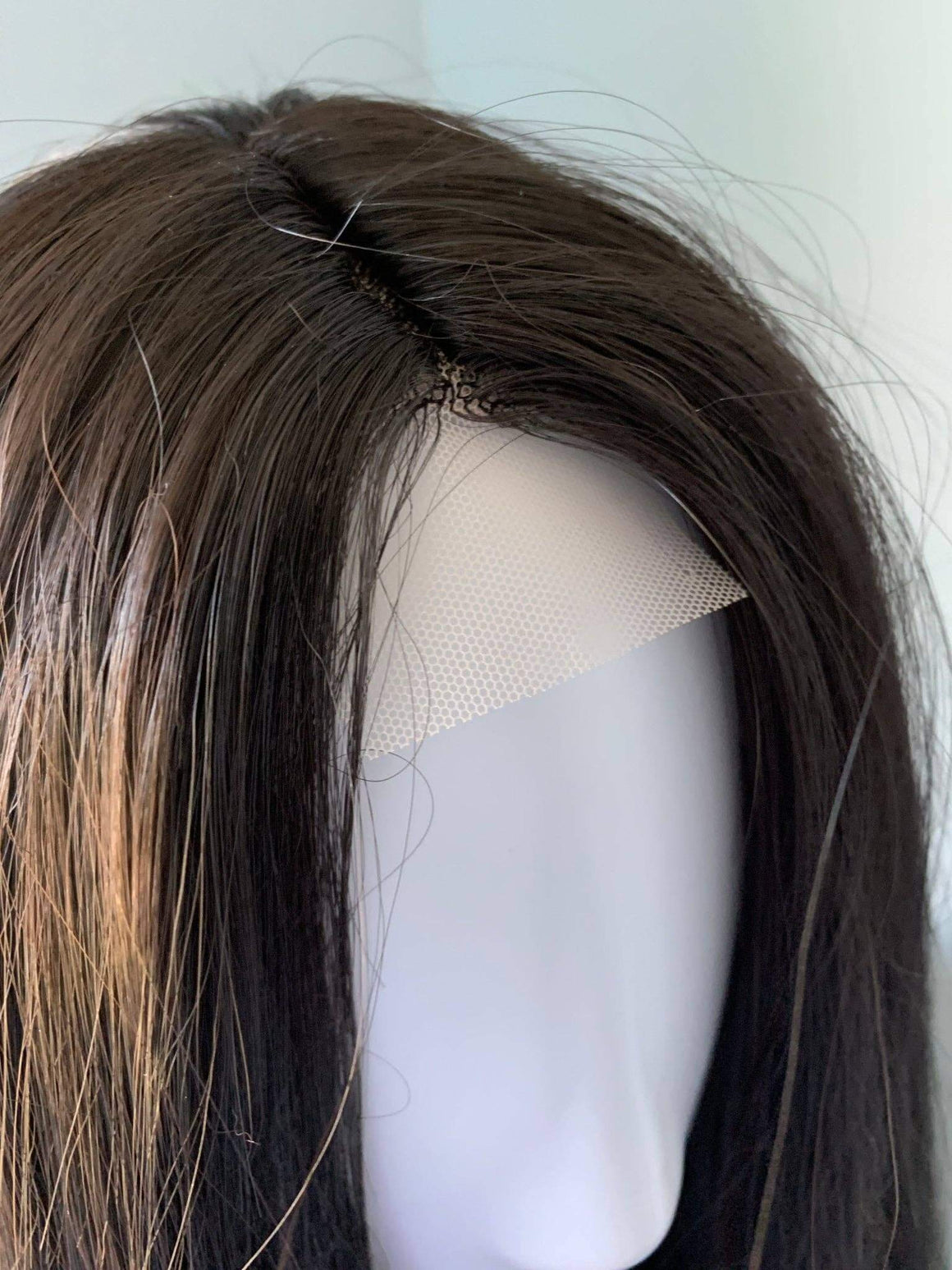 Kim Long Black Silky Straight Partial Lace Front Wig