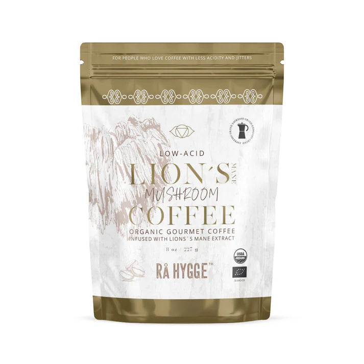 Lion's Mane Mushroom Coffee Espresso ground 227 g  8 oz - Ra Hygge