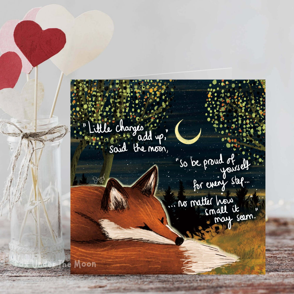 'Little Changes' - Greeting Card From Fox Under The Moon