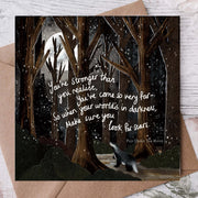 'Look For Stars' - Greeting Card by Fox Under The Moon featuring inspiring artwork and heartfelt message.