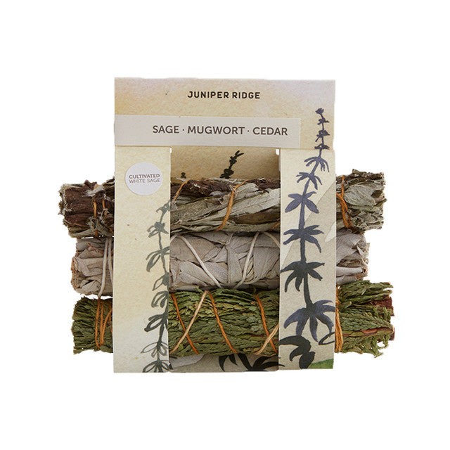 Sage, Mugwort, Cedar - Mini Smudge Sticks