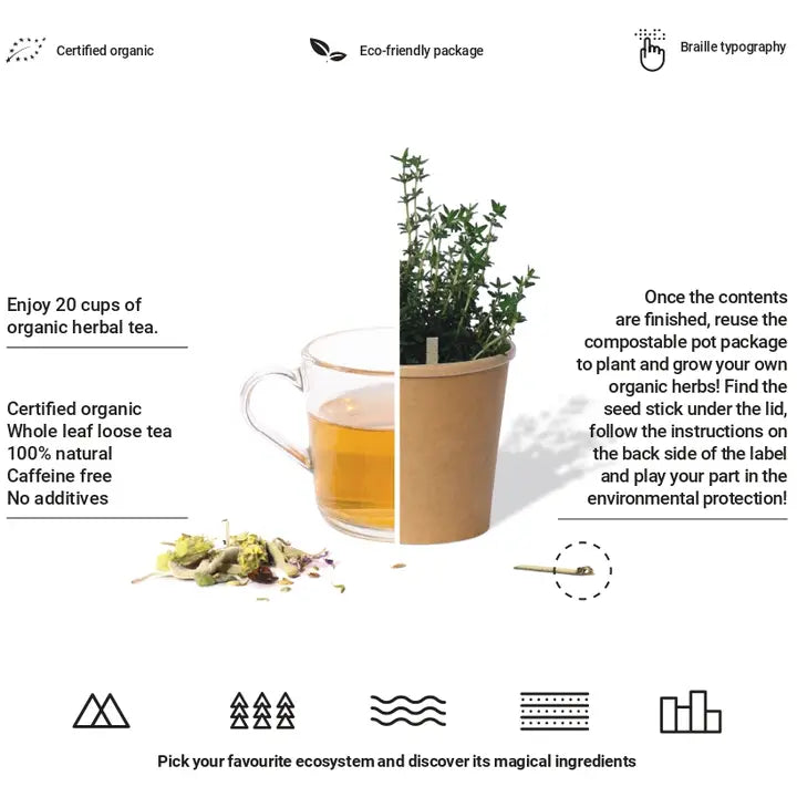 Drink it, Plant it - Organic Herbal Tea Blend: MOUNTAIN
