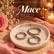 Stainless Steel Cock Ring Set of 3 - Mace