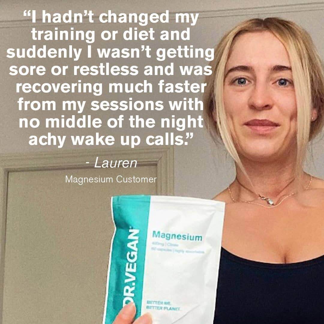 Magnesium Citrate 400mg capsules, a high absorption magnesium citrate supplement, held by a satisfied customer.
