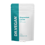 Magnesium Citrate 400mg 60 Capsules, high absorption magnesium citrate supplement packaging.