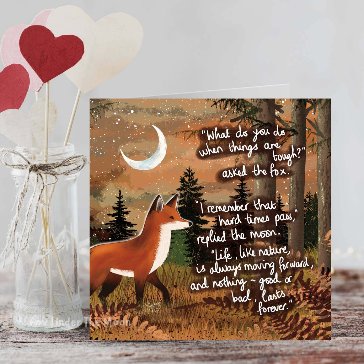 'Moving Forward' - Greeting Card From Fox Under The Moon