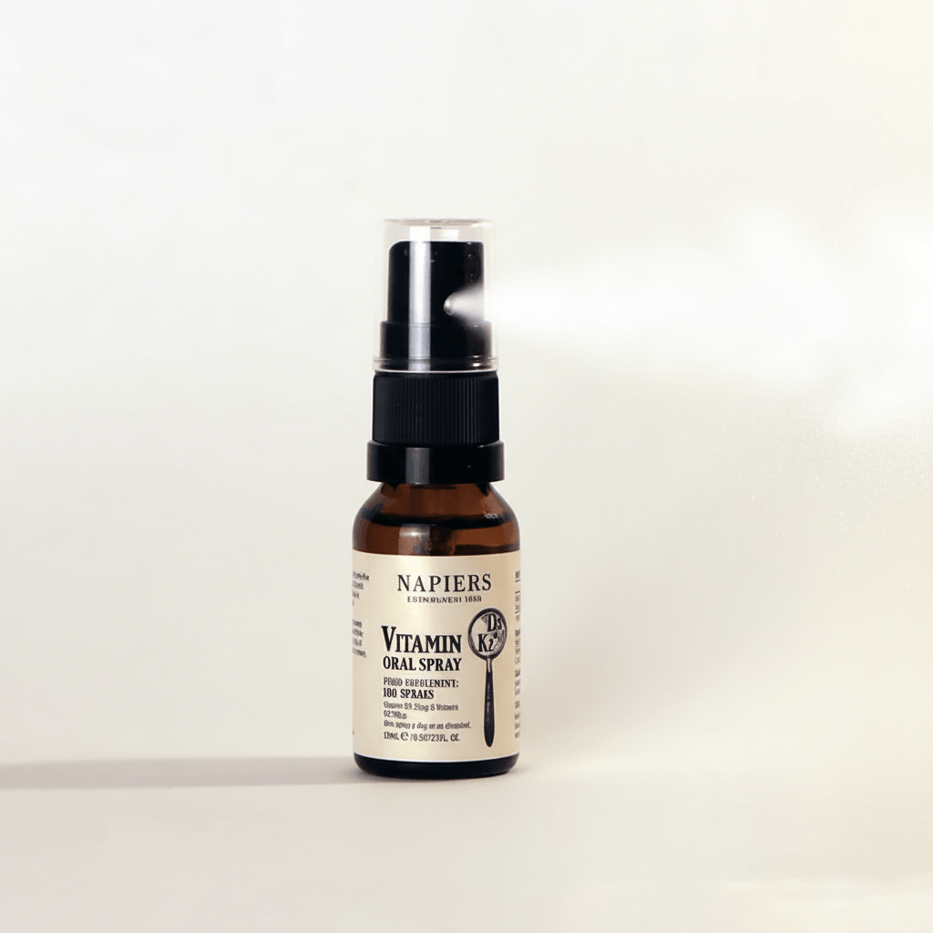 Napiers Vitamin Oral Spray bottle on a white background