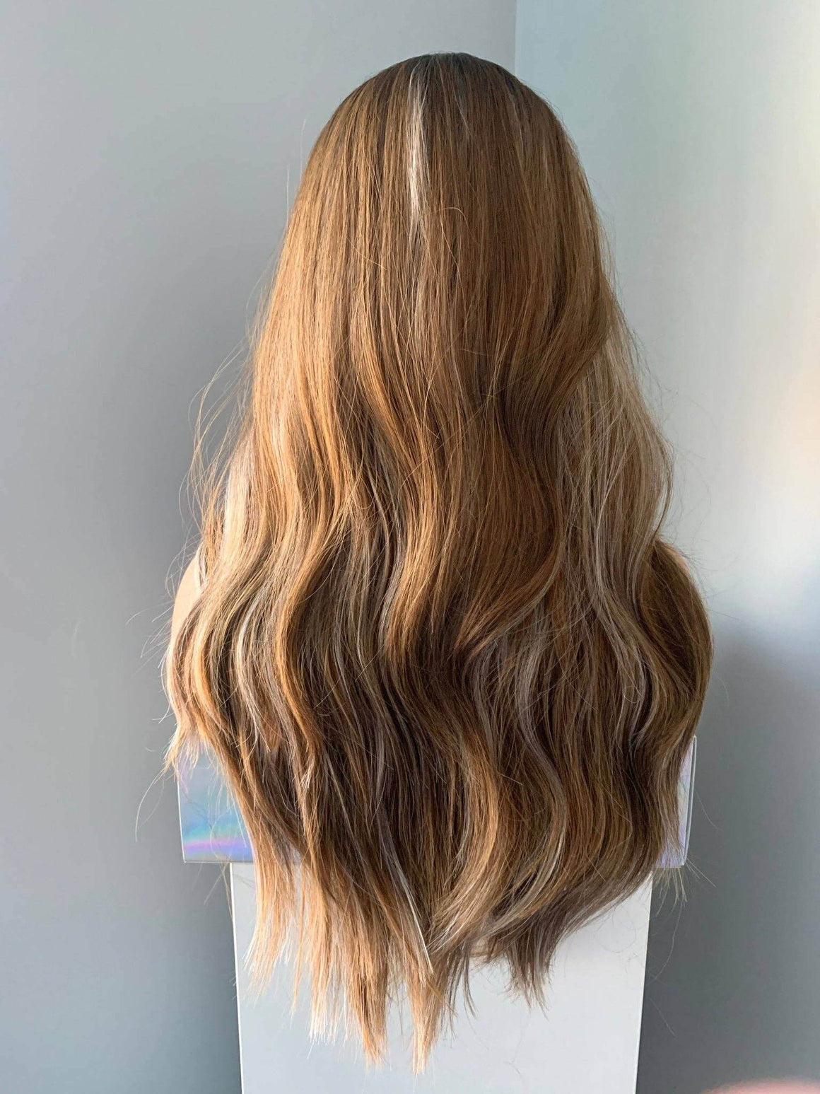 Natalie Highlighted Brown Beach Wave Wig