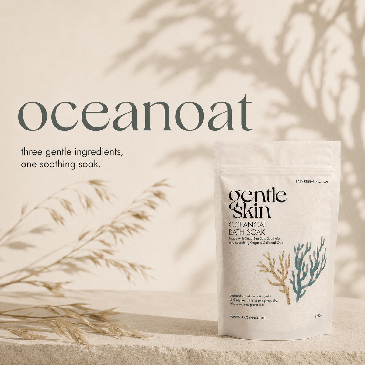 OceanOat Bath Soak featuring colloidal oat bath soak for soothing and hydrating sensitive skin.