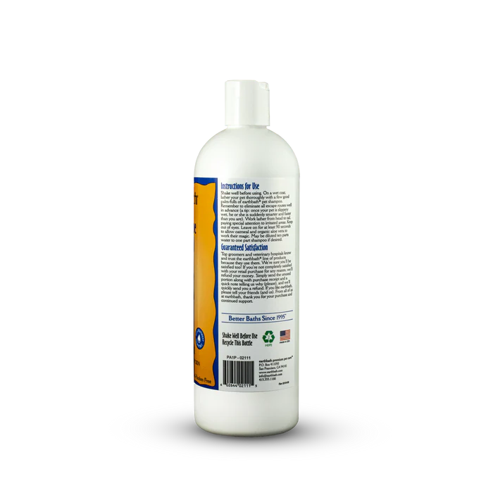 Shampooing pour chien Earthbath Oatmeal &amp; Aloe - Soulagement des démangeaisons à la vanille et aux amandes - 472 ml