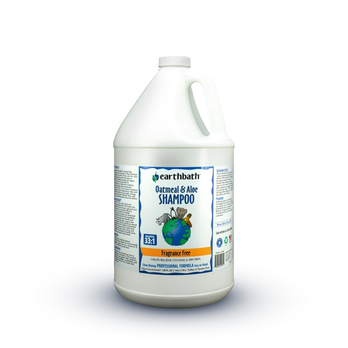 Shampooing pour chien Earthbath Soulagement des démangeaisons Sans parfum Farine d'avoine et aloès - 472 ml