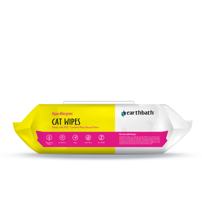 Cat Wipes - Earthbath Hypo-Allergenic 100 Pack