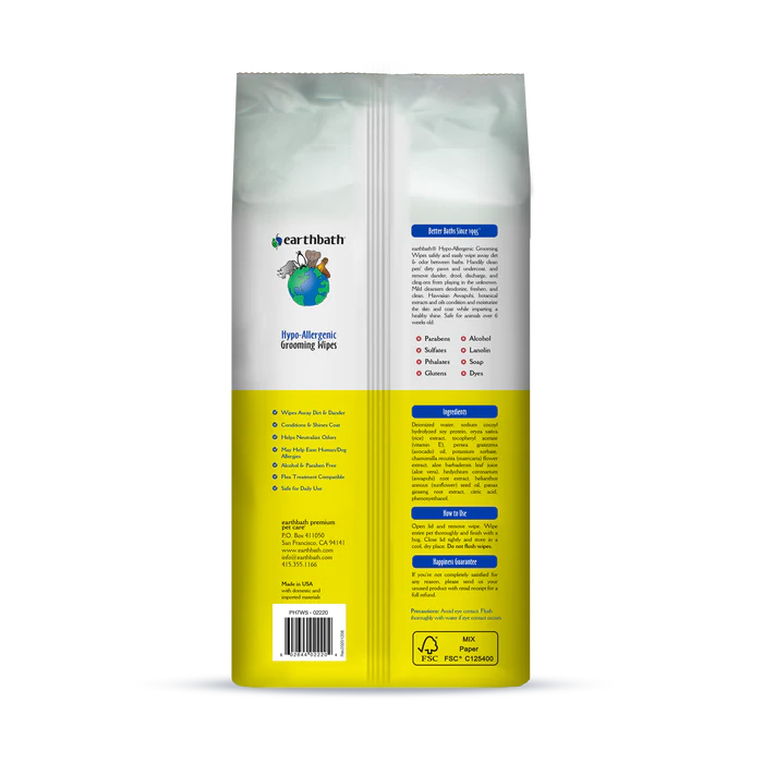 Earthbath hypoallergenic wipes 2025