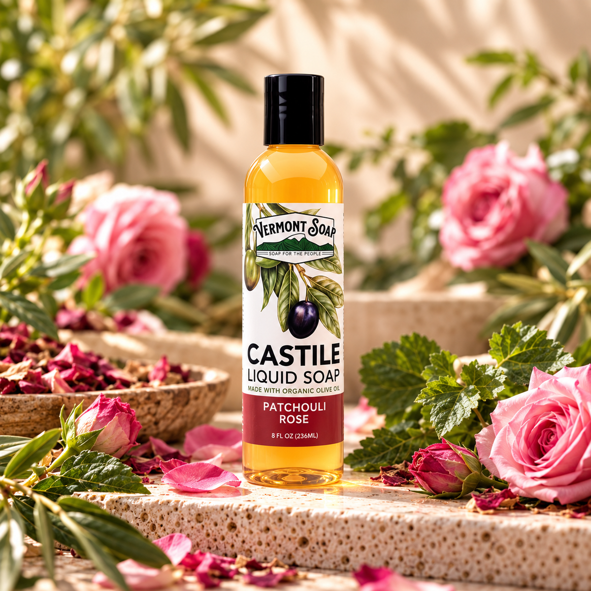 Patchouli Rose Castile Liquid Soap - Vermont Soap