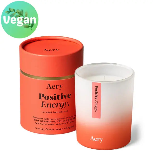 Positive Energy Scented Candle - Pink Grapefruit Vetiver and Mint - Aery Living