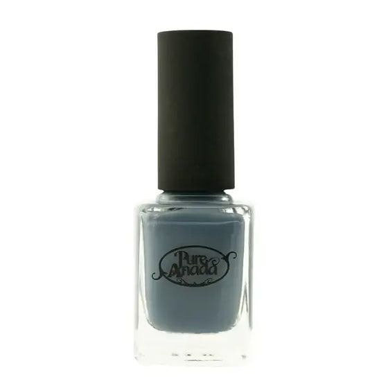 Dusky - Pure Anada Natural Nail Polish 12ml in a sleek bottle showcasing a soothing grey color, perfect for eco-conscious beauty enthusiasts.