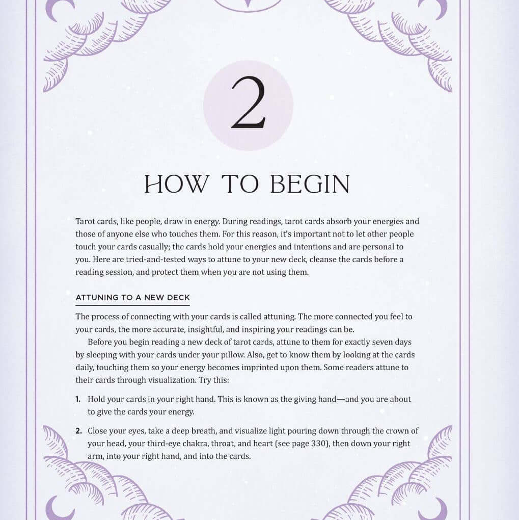 Two pages from a book or manual with text and decorative elements on a white background.