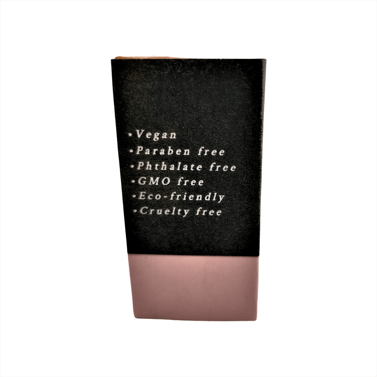 Vegan, paraben free, phthalate free, GMO free, eco-friendly, cruelty free labeling on Sandalwood Spirit Bar Soap - Soap Boutique packaging.