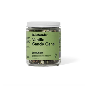 Vanilla Tea Candy Cane – Organic Superfood Tea Blend (300g) | Lake & Oak Tea