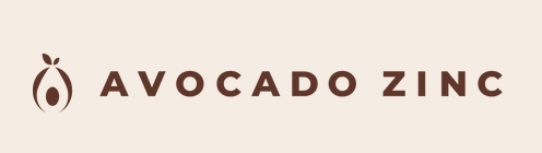 Avocado Zinc logo on a beige background