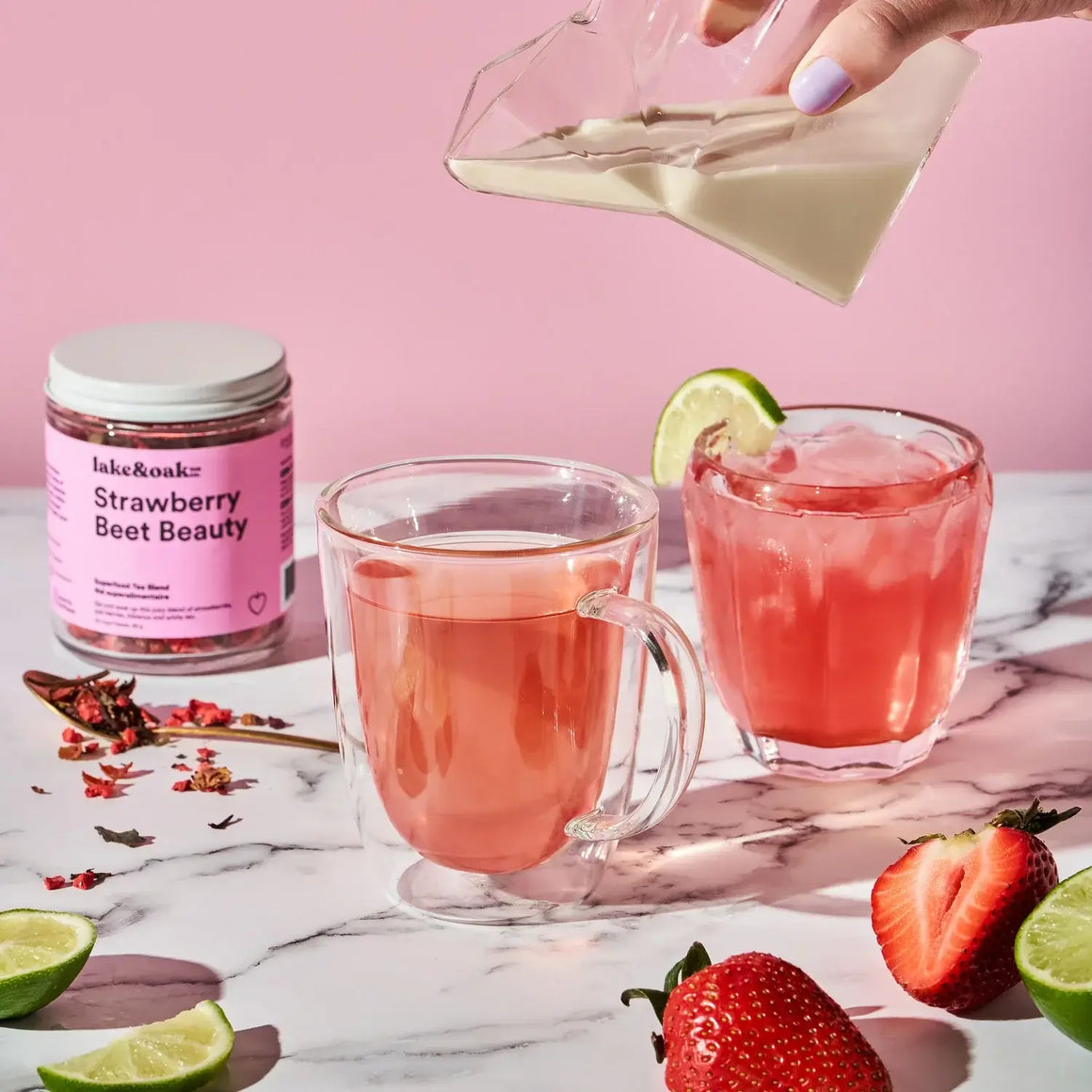 Strawberry Beet Beauty – Superfood Tea Blend (65g) | Lake & Oak
