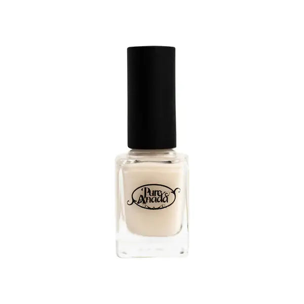 Nail Polish - Base Coat from Pure Anada in a clear glass bottle with a black cap.