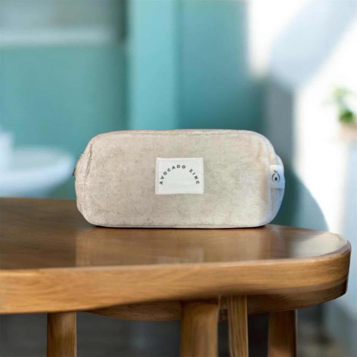 Terry Towelling Pouch - Avocado Zinc
