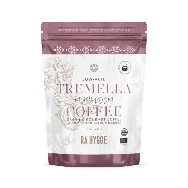 Beauty Mushroom Filter Coffee - Snow Fungus (Tremello) & Maitake - 8oz 227 g Ra Hygge