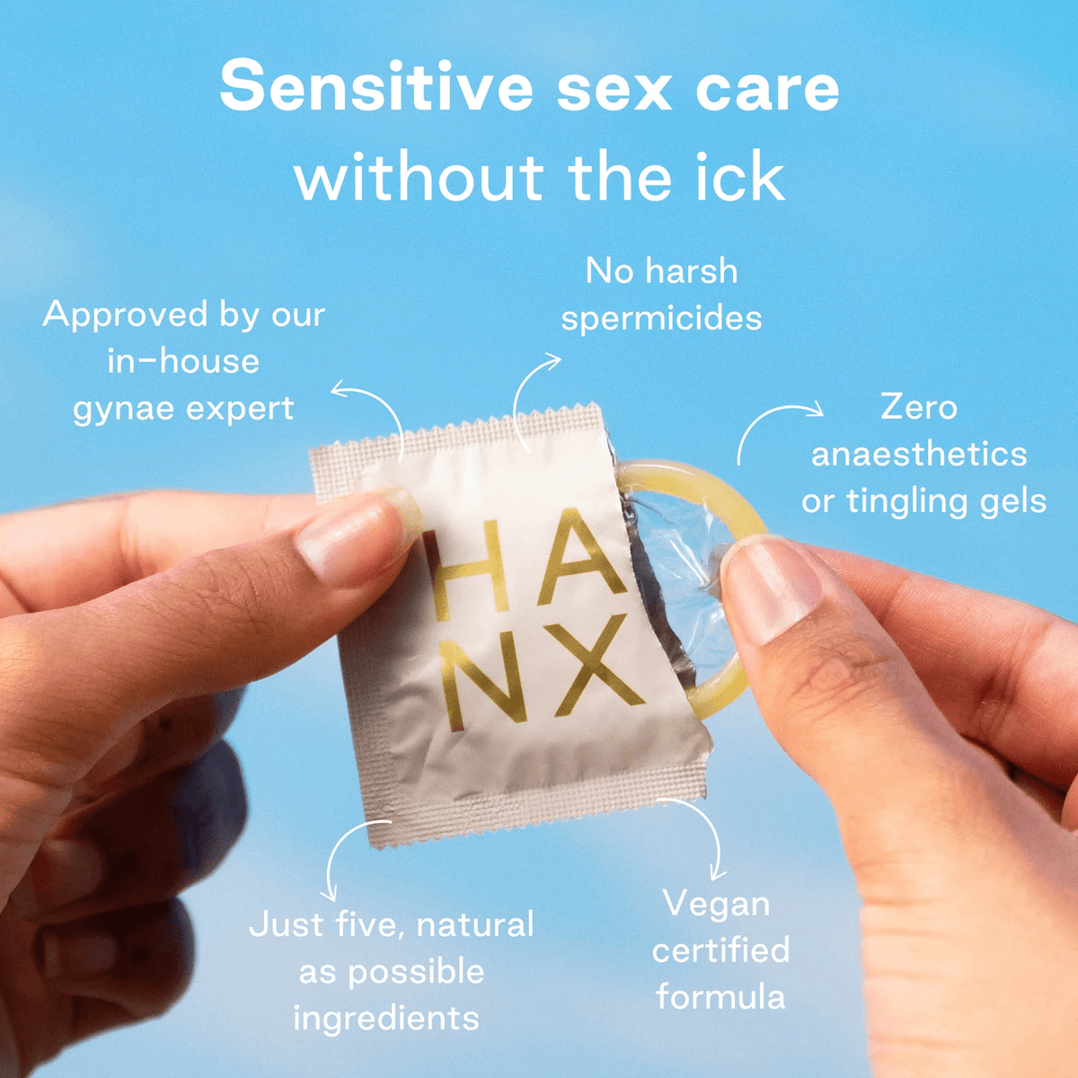 Ultra-Thin Natural Vegan 10-Pack Condoms (Standard Size)
