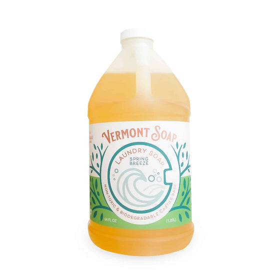 Spring Breeze Laundry Soap 64oz / 1.89 litre - Vermont Soap-Live in the Light Naturally Ltd