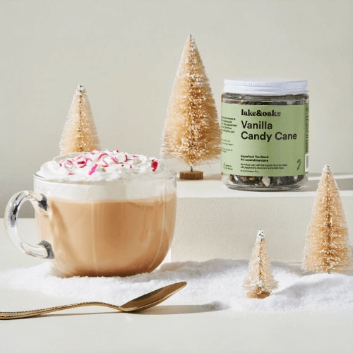 Vanilla Tea Candy Cane – Organic Superfood Tea Blend (80g) | Lake & Oak Tea