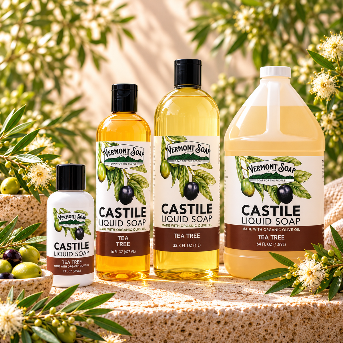 Tea Tree Castile Liquid Soap - Vermont Soap