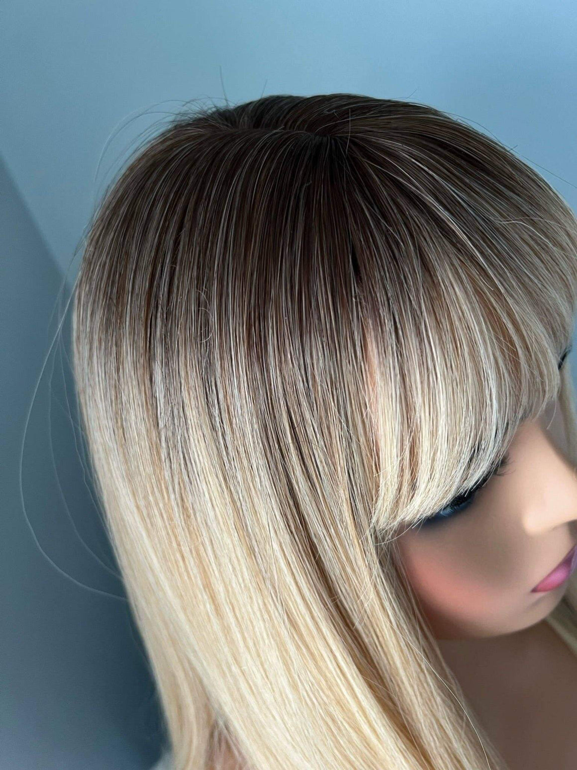 Whitney Long Blonde Wig with Bangs