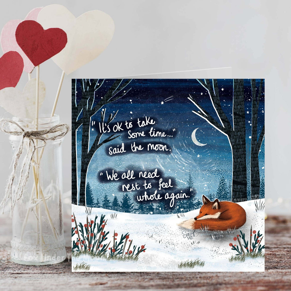 'Whole Again' - Greeting Card From Fox Under The Moon