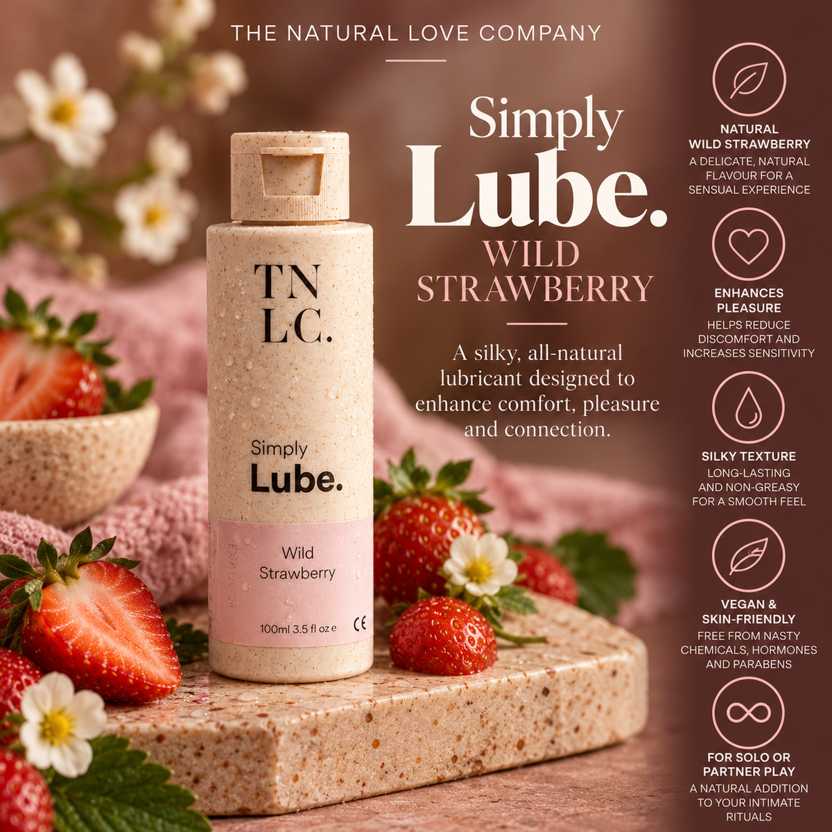 Simply Lube Wild Strawberry | Vegan Intimacy Lubricant