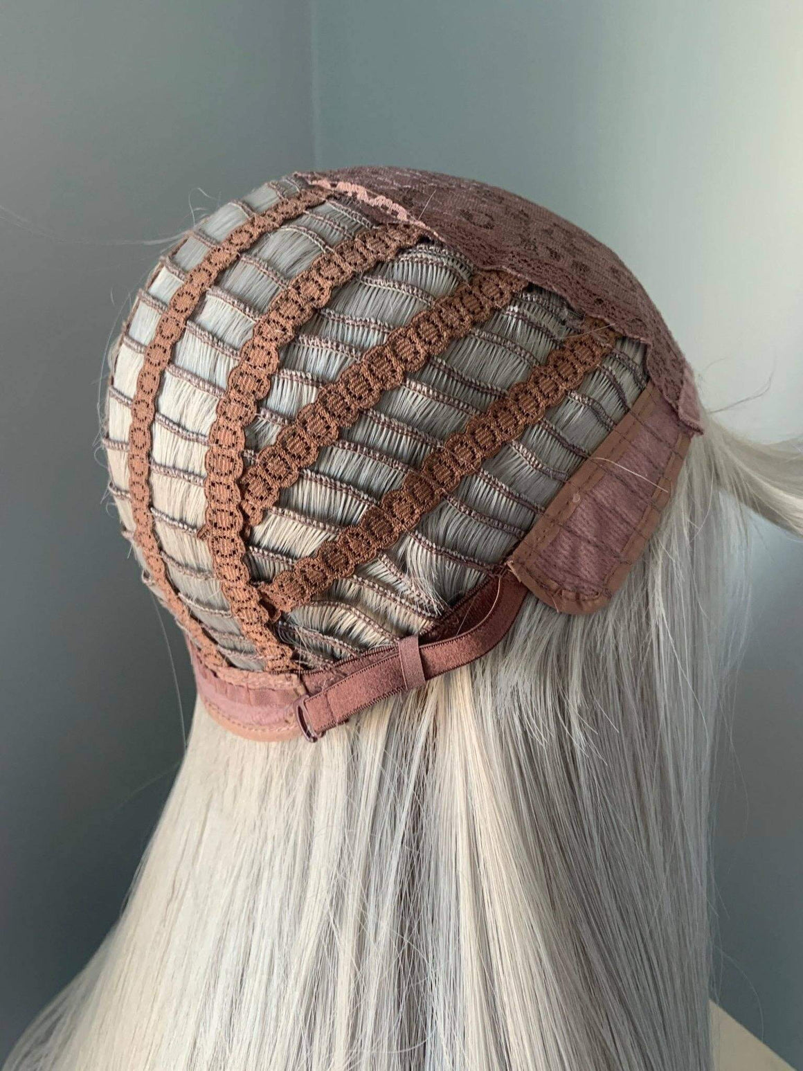 Winny Long Straight Grey Silver Wig with Bangs