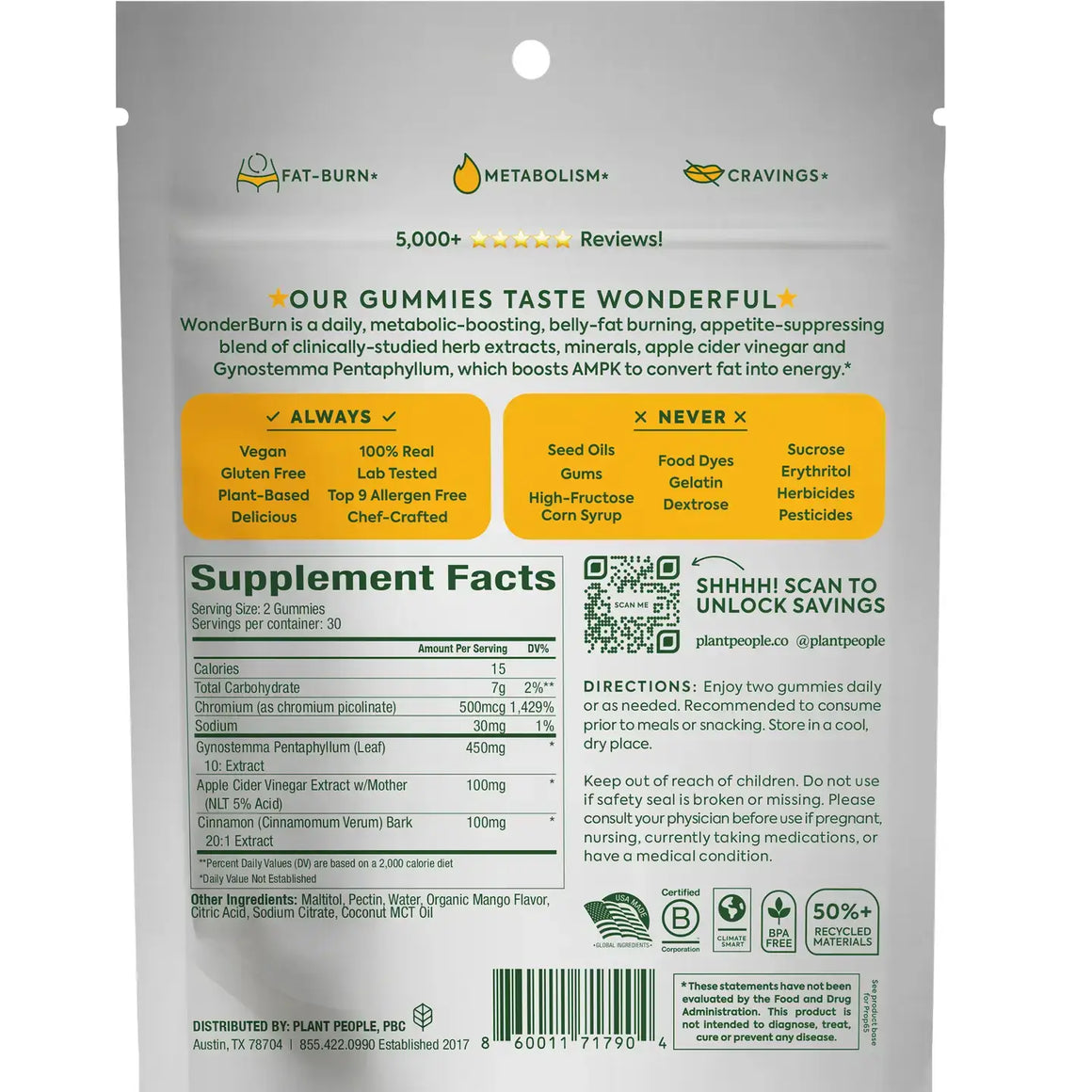 WonderBurn™ Metabolism & Cravings Control Gummies
