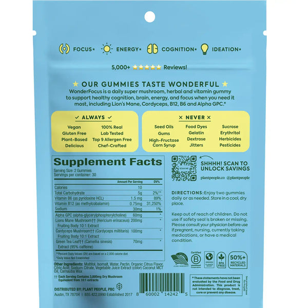 WonderFocus™ Super Mushroom Gummies | Clean Energy & Focus - Live in ...