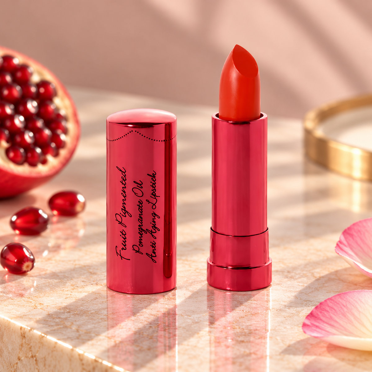 Hibiscus Fruit Pigmented® Pomegranate Oil Anti-Aging Lipstick - 100% Pure