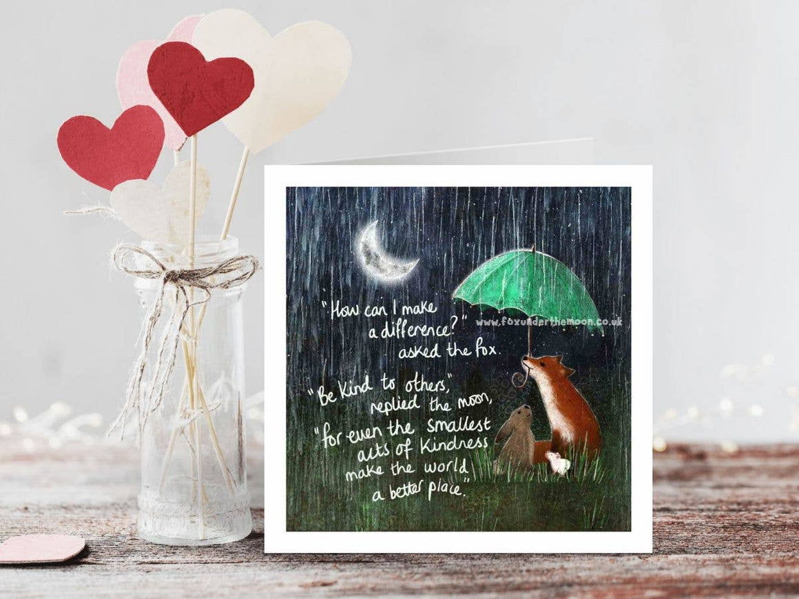 "Kindness" Thank You Card by Fox Under The Moon