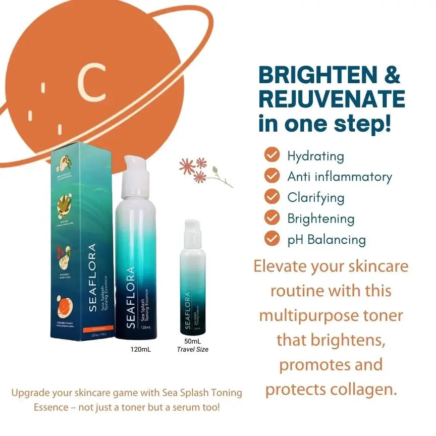 Seaflora Sea Splash Toning Essence 50ml-Live in the Light Naturally Ltd