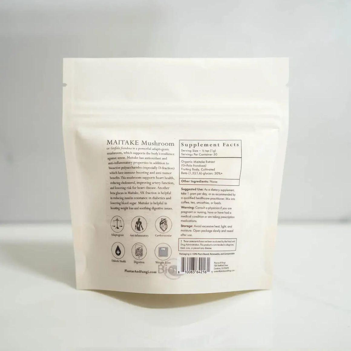 Maitake Mushroom Powder - Organic 1:1 Extract